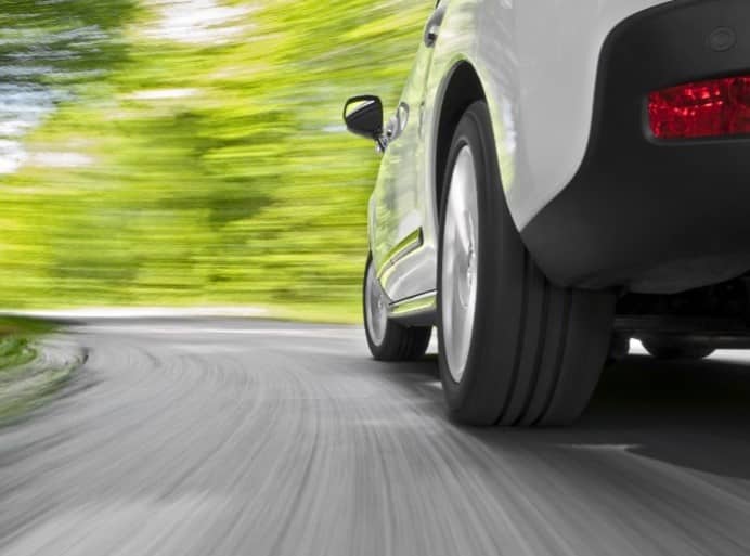 car driving, forest, Eco friendly tires, solution-polymerized styrene-butadiene rubber, butadiene rubber
